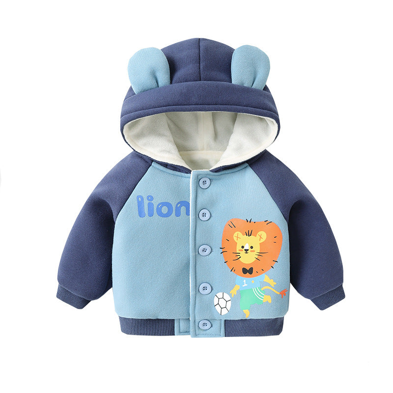 Chaqueta con Capucha de Felpa Suave para Bebé (Niño y Niña)