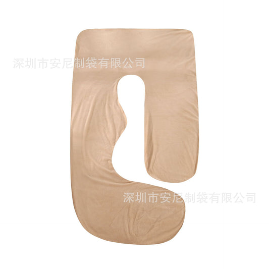 Almohada de Embarazo en Forma de J con Funda de Terciopelo Cristal