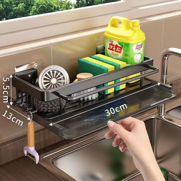 Estante de Almacenamiento y Cesta de Drenaje para Cocina de Montaje en Pared