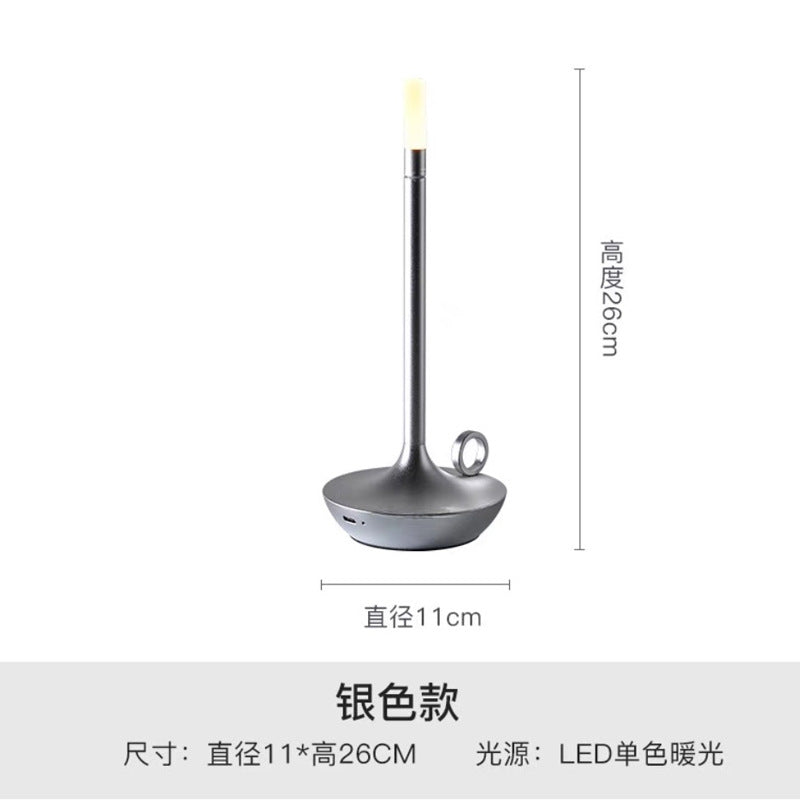 Lámpara de Mesa LED Estilo Vela Vintage y Minimalista Moderna