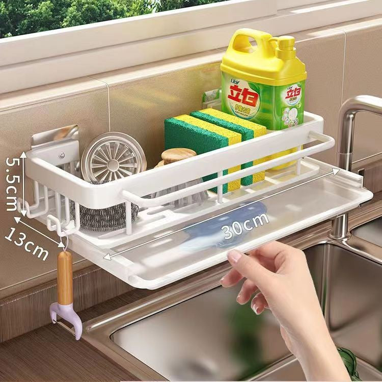 Estante de Almacenamiento y Cesta de Drenaje para Cocina de Montaje en Pared