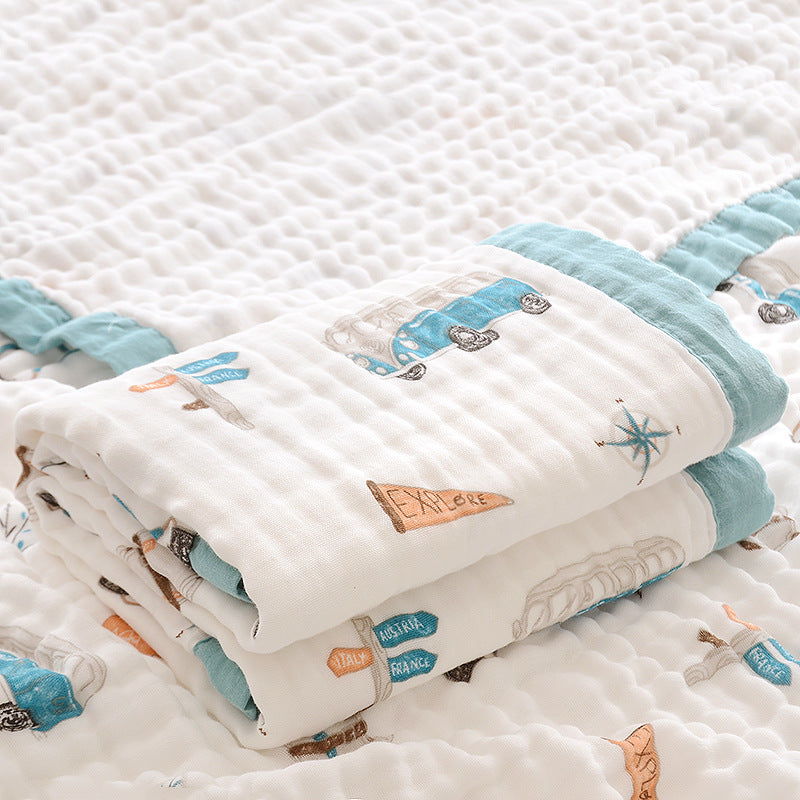 Cobija de Algodón Muselina Suave con Estampado Infantil