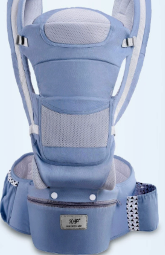 Cangurera Portabebés con Asiento de Cadera para Carga Frontal