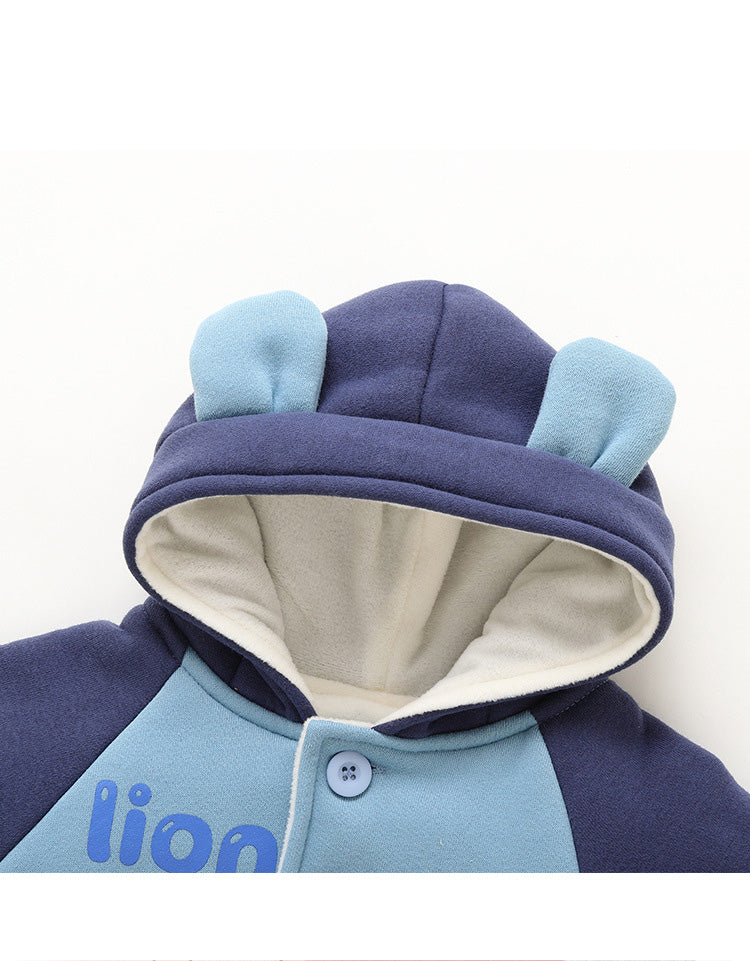 Chaqueta con Capucha de Felpa Suave para Bebé (Niño y Niña)
