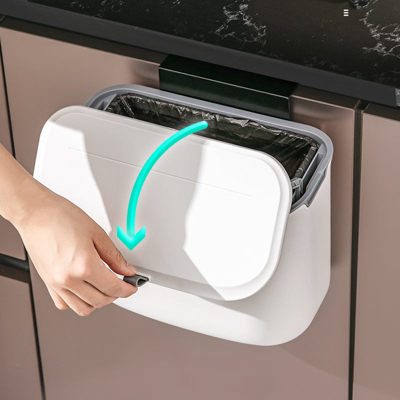 Cubo de Basura de Cocina de Estilo Nórdico con Tapa y Montaje en Pared