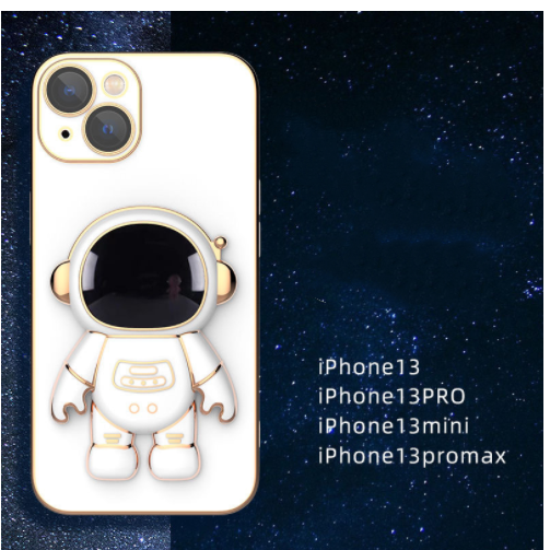 Funda Protectora 3D de Astronauta con Soporte para Diferentes Modelos de Celular