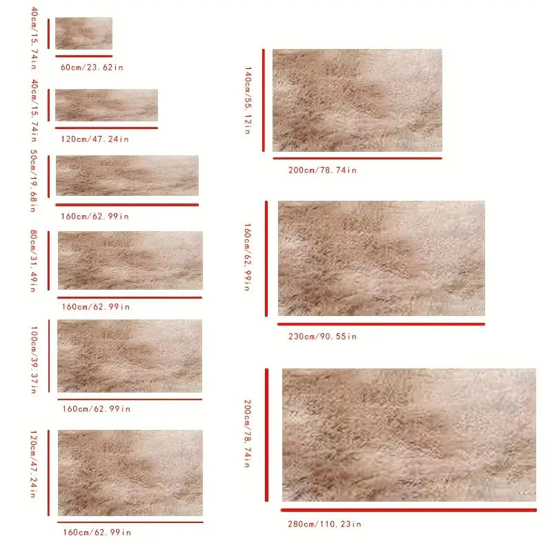Alfombras Peludas y Suaves para Dormitorio y Sala de Estar