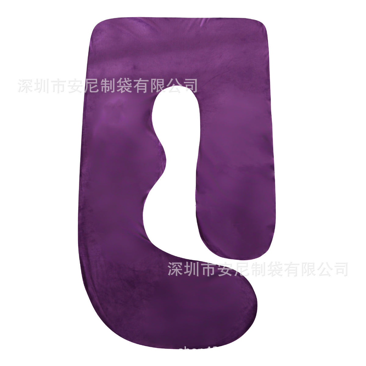 Almohada de Embarazo en Forma de J con Funda de Terciopelo Cristal
