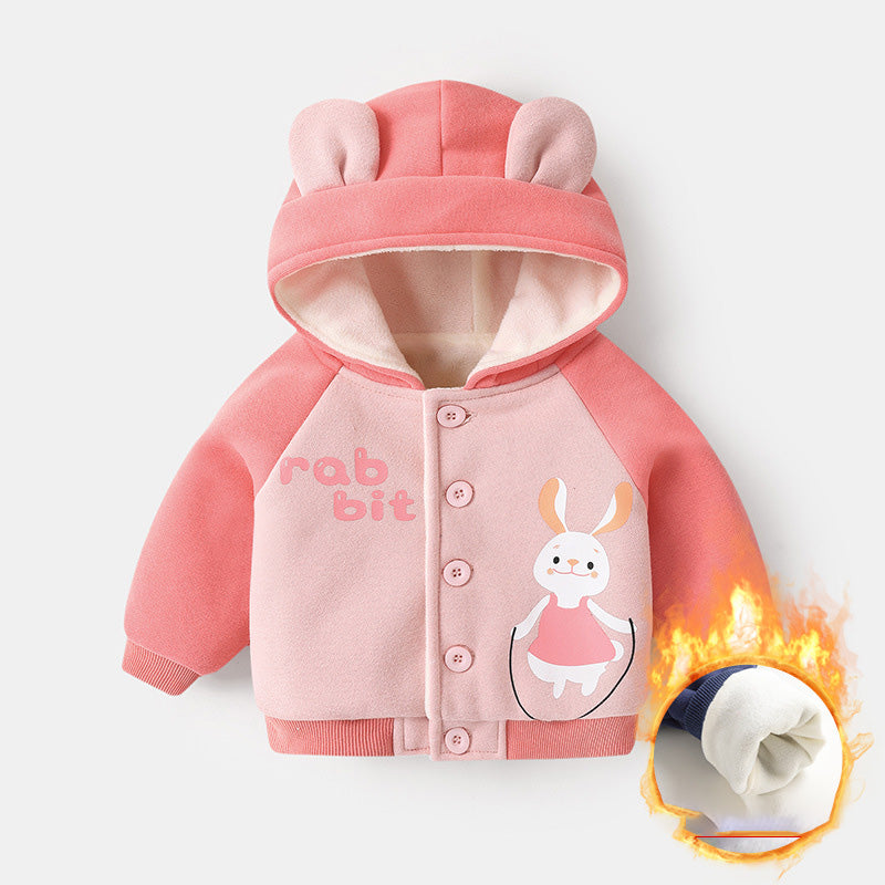 Chaqueta con Capucha de Felpa Suave para Bebé (Niño y Niña)