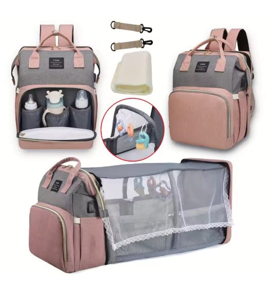 Mochila Pañalera Multifuncional de Gran Capacidad
