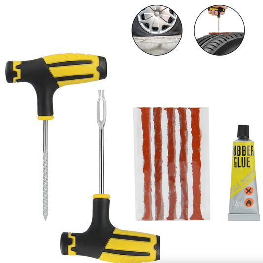 Kit de Reparación de Llantas de 68 Piezas para Auto, Moto y Camioneta