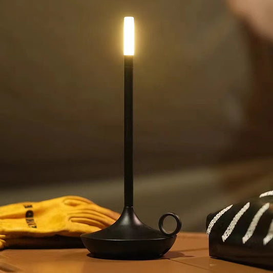 Lámpara de Mesa LED Estilo Vela Vintage y Minimalista Moderna