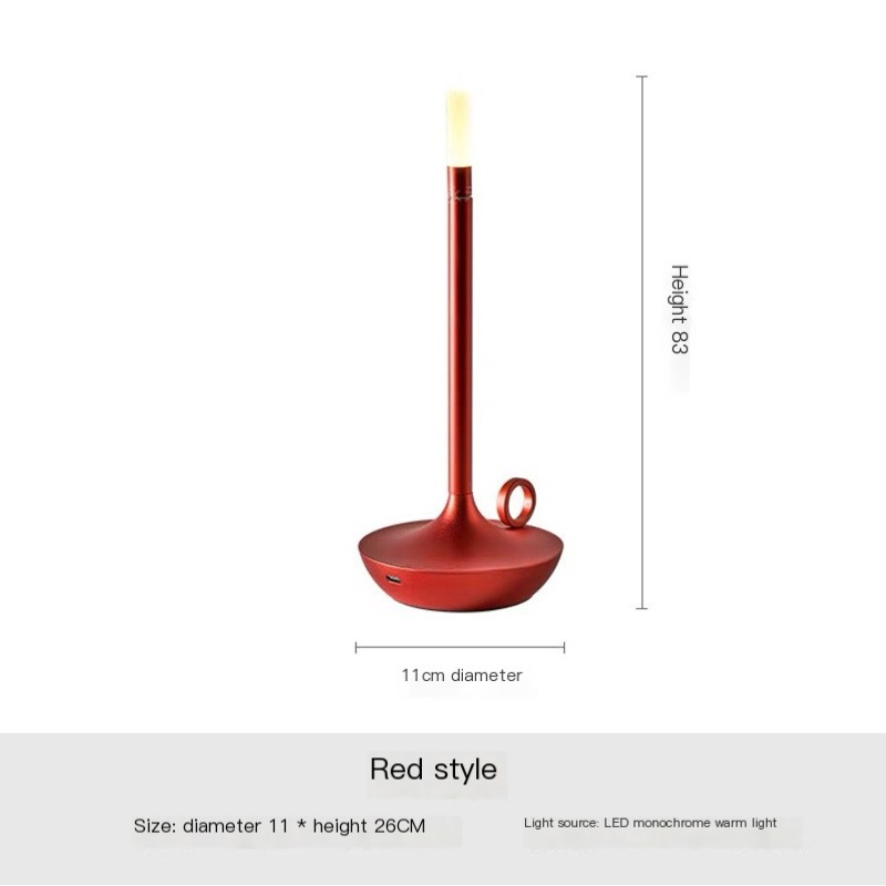 Lámpara de Mesa LED Estilo Vela Vintage y Minimalista Moderna
