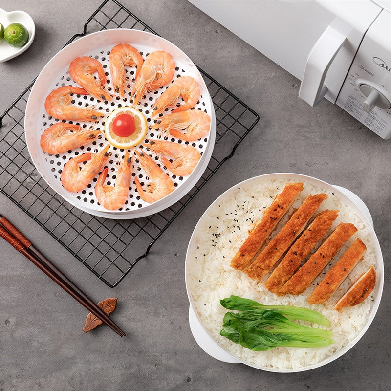 Contenedor Vaporera para Arroz en Microondas con Diseño Multicapa