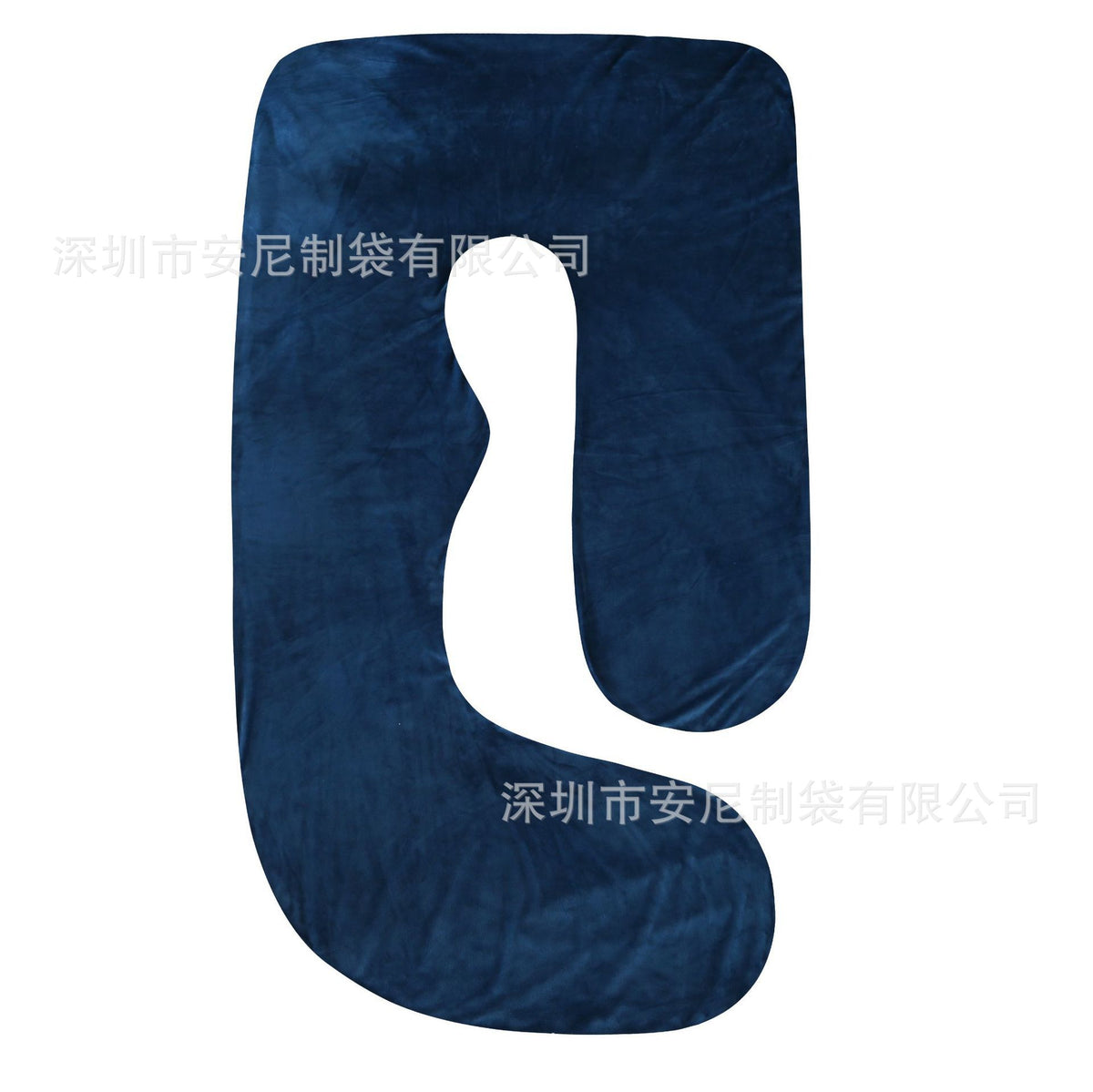 Almohada de Embarazo en Forma de J con Funda de Terciopelo Cristal
