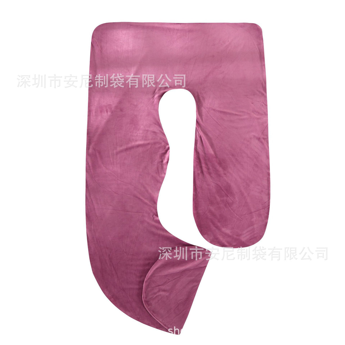 Almohada de Embarazo en Forma de J con Funda de Terciopelo Cristal