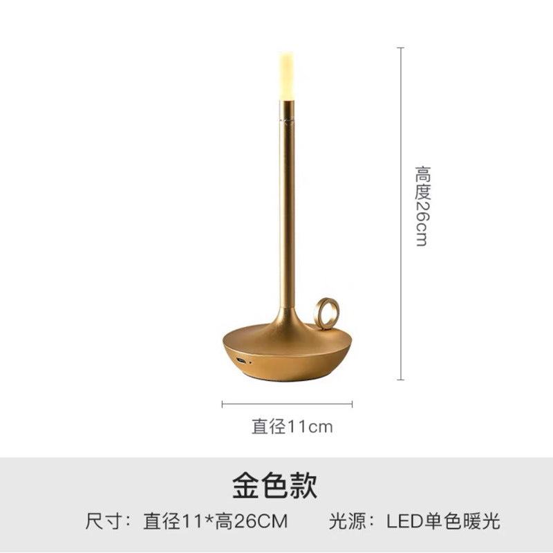 Lámpara de Mesa LED Estilo Vela Vintage y Minimalista Moderna