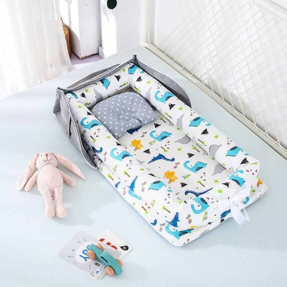 Cama Portátil y Plegable para Bebé en Material de Algodón